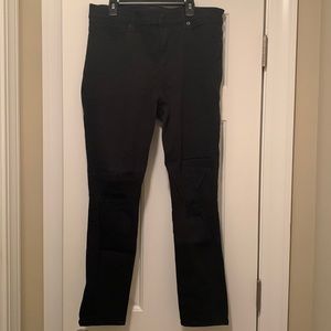 Express black distressed jeans